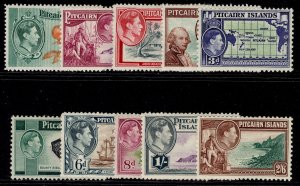 PITCAIRN ISLANDS GVI SG1-8, 1950-51 complete set, M MINT. Cat £80.