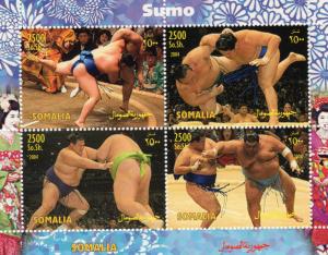 Somalia 2004  SUMO Japanse Martial Art Sheetlet #1 (4) Perforated MNH VF