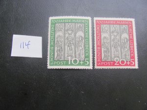 GERMANY 1951 MNH SC B316-B317 SET VF/XF $170 (114)