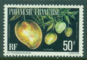 French Polynesia 1977 Official Mango 50fr MUH
