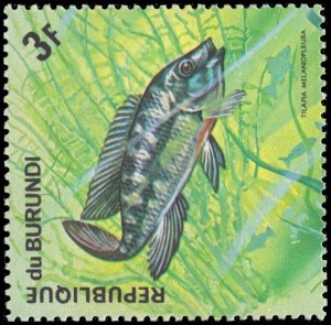 Burundi 1974 Sc 451a-d Fish CV $4