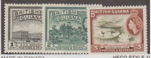 British Guiana Scott #253-254-255 Stamp - Mint Set