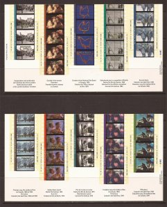 1996 Canada - Sc 1615-6 - MNH VF - 2 Mini Sheets - Cinema in Canada