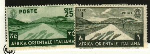 Italian East Africa #C1, C5 MH Thins