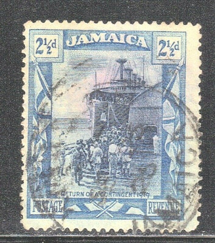 JAMAICA SCOTT #79 USED 1921 OVERSEAS CONTINGENT RETURN  SEE SCAN