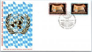 UN UNITED NATIONS FIRST DAY COVER THE GENERAL ASSEMBLY 1978 CACHET #2