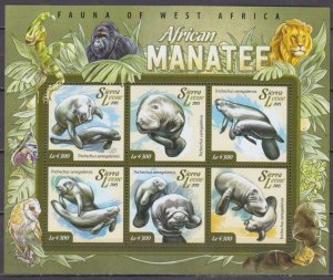 2015 Sierra Leone 6026-31KL African Manatee 11,50 €