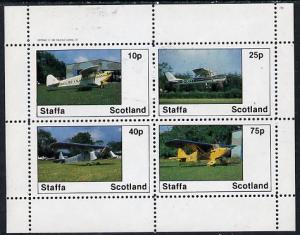 Staffa 1982 Light Aircraft #2 perf  set of 4 values unmou...