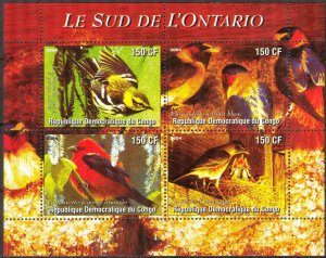 Congo 2004 Birds (3) Sheet of 4 MNH Private