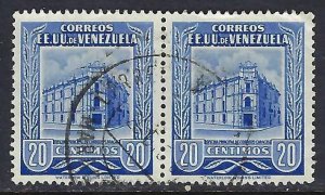 Venezuela 654 VFU PAIR K16