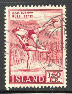 Iceland Scott 300 UH - 1957 1.50k Icelandic Wrestling - SCV $0.25