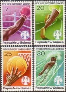 Papua New Guinea 1975 SG290-293 South Pacific Games set MNH