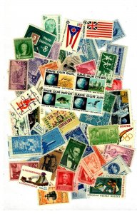 Lot of 100 different Vintage Commemoratives & Air Mail Stamps Mint Never Hinged