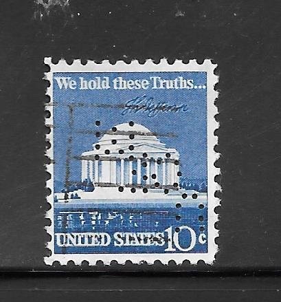 #1510 Used Perfin Single