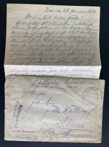 1918 Field Aviation Department Bulgaria Germany Cover To Sibesse With Letter