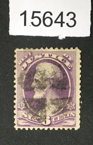 MOMEN: US STAMPS # O107 USED SOFT PAPER $300 LOT #15643