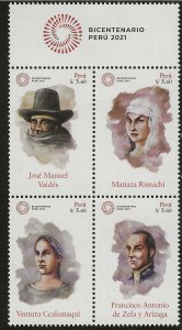 Peru 2020, Scott 2004, Heroes of the Battle for Independence, Block of 4