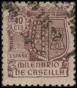 Spain 740 - Used - 40c Arms of Burgos (1944) (cv $0.55)