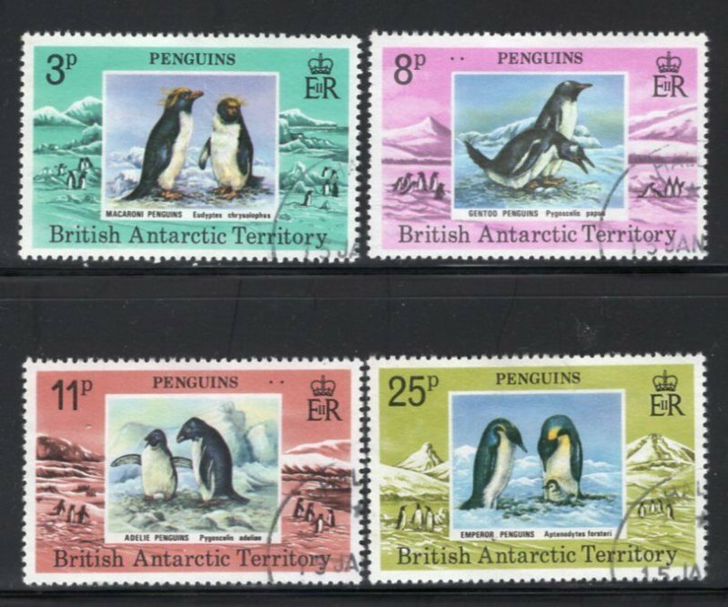 British Antarctic Territory 1979 Penguins Set of 4 VF Used