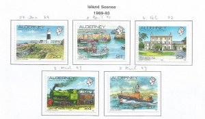 ALDERNEY - 1989 - Island Scenes - Perf 5v Set - Mint Lightly Hinged