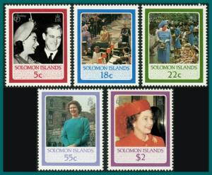 Solomon Islands 1986 Queen Elizabeth 60th Birthday, MNH #562-566,SG562-SG566