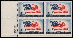 United States - Scott 1094 - Mint-Never-Hinged - Plate Block of Four - Crease