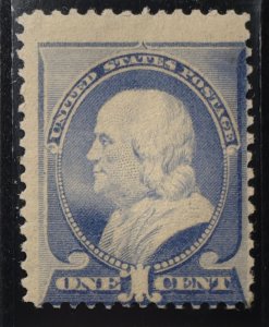 US Scott #212 1 cent Ultramarine 1887