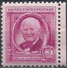 US 960 (mnh) 3¢ William Allen White, journalist (1948)