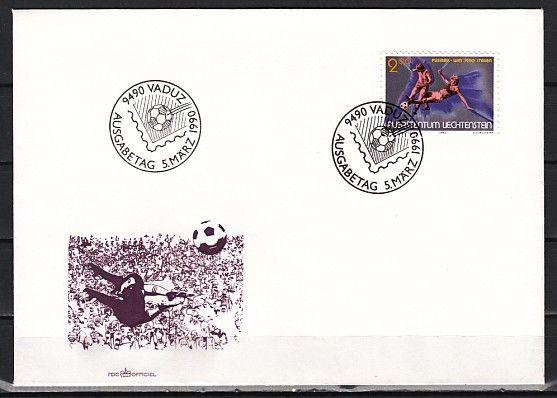 Liechtenstein, Scott cat. 927. World Cup Soccer issue. First day cover.  ^.