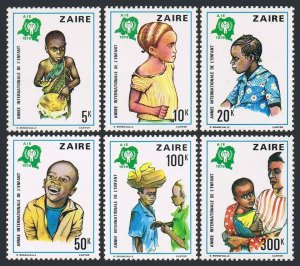 Zaire 921-926,927,MNH.Michel 613-618,619 Bl.29. Year of Child IYC-1979.Map.