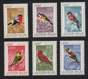 Yugoslavia Bullfinch Goldfinch Crossbill Hawfinch Song Birds 6v 1968 MNH