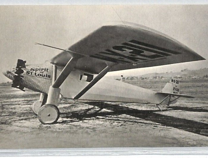 USA AVIATION Postcard (LINDBERGH) 1927 *SPIRIT OF ST LOUIS* Aeroplane PPC XZ19