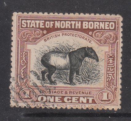 North Borneo 1909 Sc 136 Tapir 1c CTO