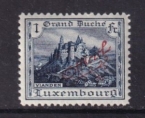 Luxembourg  #O137 MNH 1926  Vianden castle 1fr blue overprint
