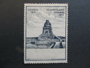 A4P4F17 Reklamemarke volkerschlachtdenkmal 1913 mint no gum