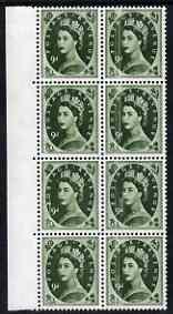 Great Britain 1958-65 Wilding Crowns 9d marginal block of...