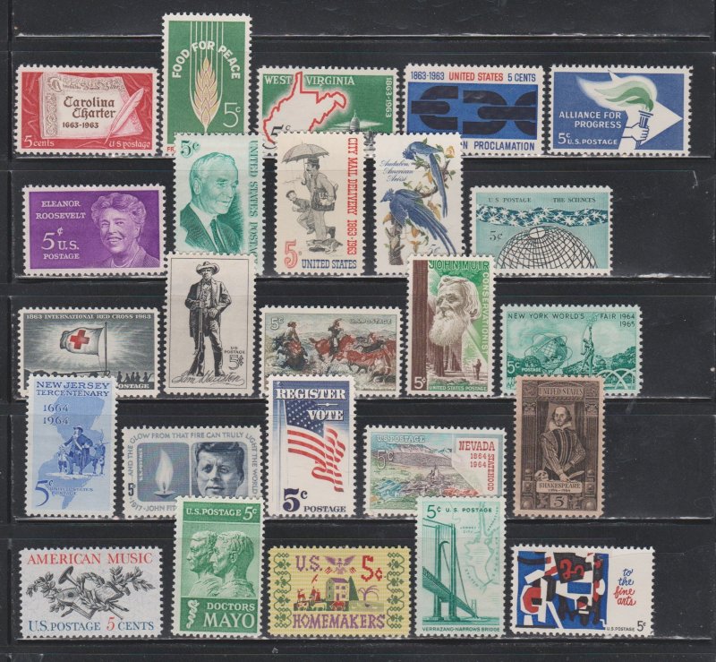 U.S. of America Postal Stamps #1230/1259 Range from/to