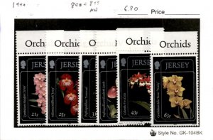 Jersey, Postage Stamp, #890-895 Mint NH, 1999 Flowers, Orchids (AB)