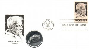 1974 FDC - American Poets Series - Medallion Cachet - F25402