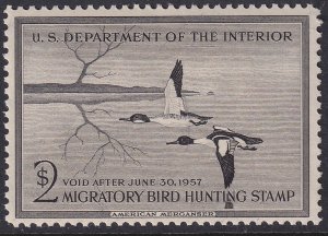 RW23 U.S. 1956 Federal Duck Stamp $2.00 MNH CV $85.00