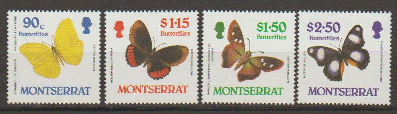 Montserrat SG 730 - 733 set of 4  MVLH - Butterflies
