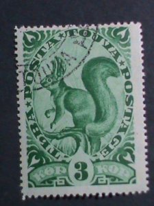 ​TANNU TUVA-1935-SC# 62 SQUIRREL USED -VERY FINE- VERY HARD TO FIND