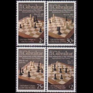 GIBRALTAR 2012 - Scott# 1310-3 Chess Festival Set of 4 NH