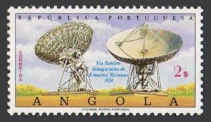 Angola 572 2 stamps, MNH. Satellite communications network 1974. Radar station.