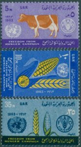 Egypt 1963 SG745-747 Freedom from Hunger set MNH