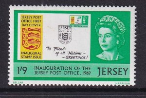 Jersey   #25  MNH  1969  postal service independency  1sh9p