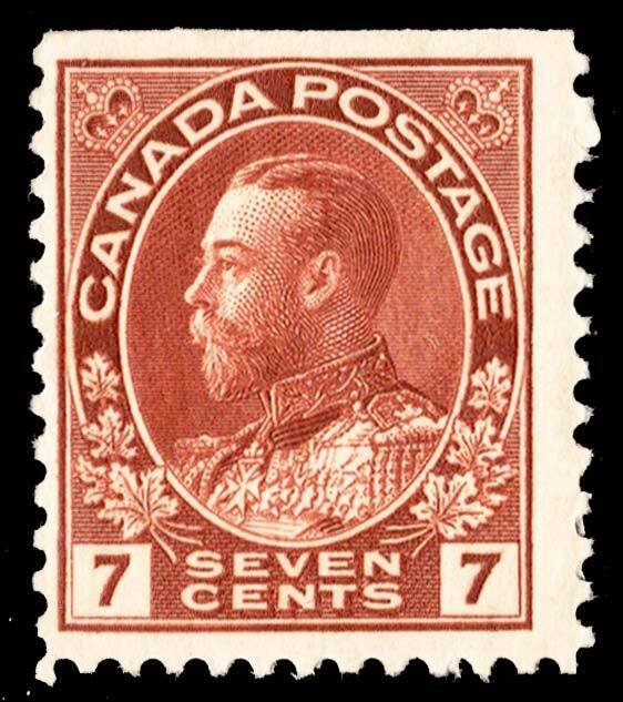 Canada Scott 114 Mint never hinged with straight edge .