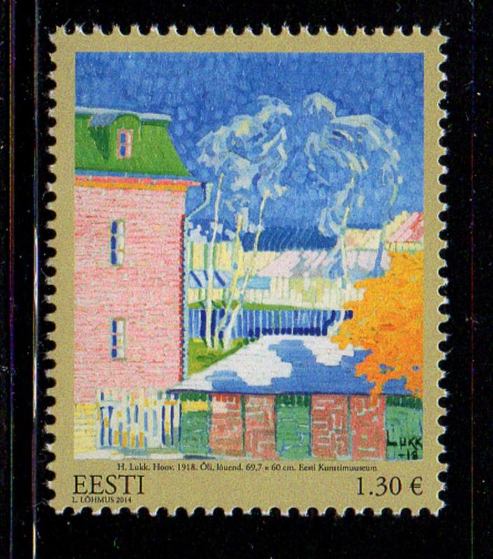 Estonia Sc 774 2014  Painting by Lukk stamp mint NH