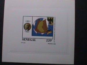 ​SENEGAL-1992 SC#1027 -25TH ANNIV: KONRAD ADENAUER-DELUXE PROOF SHEET MNH VF