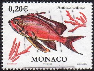 Monaco 2229 - Used - 20c Swallowtail Sea Perch (2002) (cv $0.30)